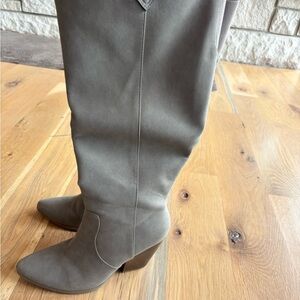 Gray Women's Knee-High Boots